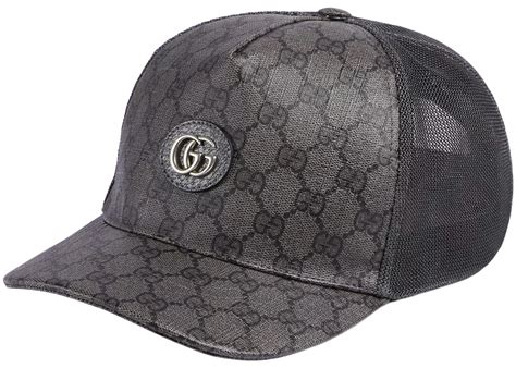 GG Supreme baseball hat in grey and black.